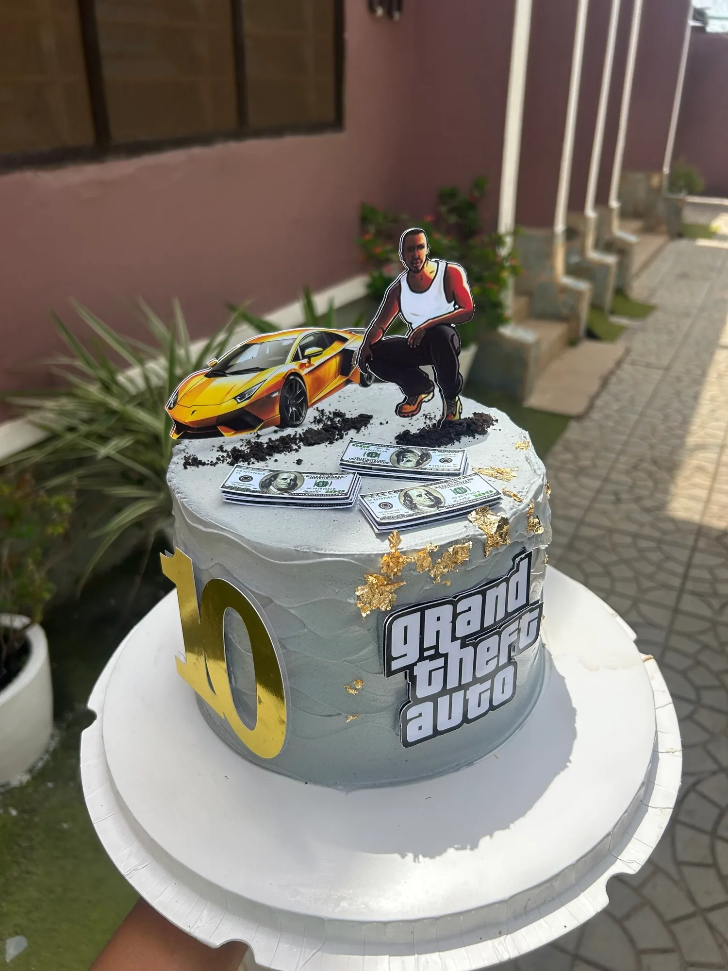 GTA themed birthday cake